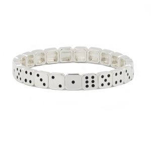 Lisa Gozlan Dice Bracelet (Silver 7”)